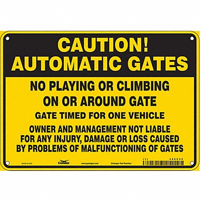 Safety Sign 7 in x 10 in Aluminum