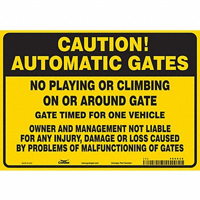 Safety Sign 7 in x 10 in Vinyl