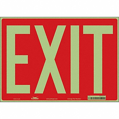 Safety Sign 10 inx14 in Glow Vinyl