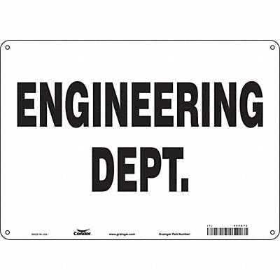 Safety Sign 10 in x 14 in Polyethylene
