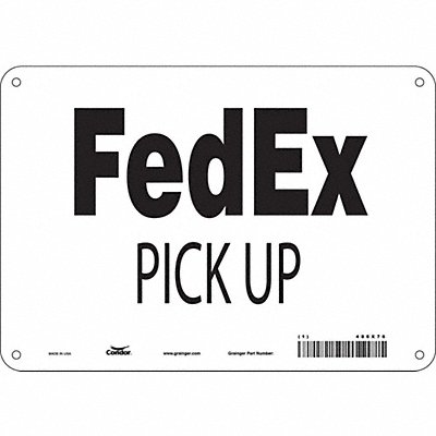 Safety Sign 7 in x 10 in Aluminum