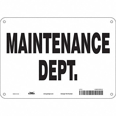 K1752 Safety Sign 7 in x 10 in Polyethylene