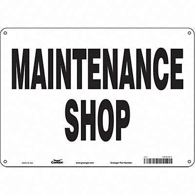 Safety Sign 10 in x 14 in Aluminum