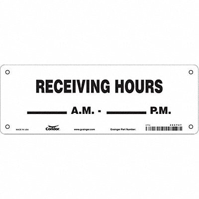 Safety Sign 7 in x 20 in Polyethylene