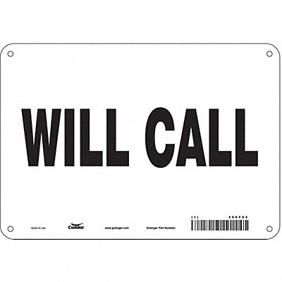 K1874 Safety Sign 7 in x 10 in Aluminum