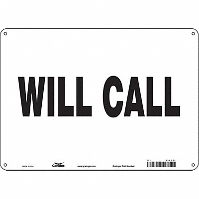 K1874 Safety Sign 10 in x 14 in Aluminum