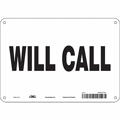 K1874 Safety Sign 7 in x 10 in Polyethylene