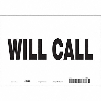 K1874 Safety Sign 7 in x 10 in Vinyl