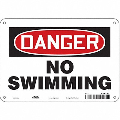 Safety Sign 7 in x 10 in Aluminum