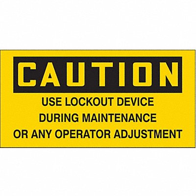 Safety Sign 2.25in x 4.5in Vinyl PK2