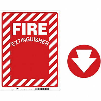 Fire Extinguisher Sign 12 x 9 in Vinyl