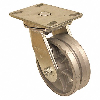 V-Groove Track-Wheel Plate Caster Swivel