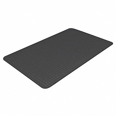 Antifatigue Mat Black 3 ft W x 12 ft L