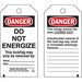 Lockout Tag 5-3/4 Hx3 W Polyester PK25