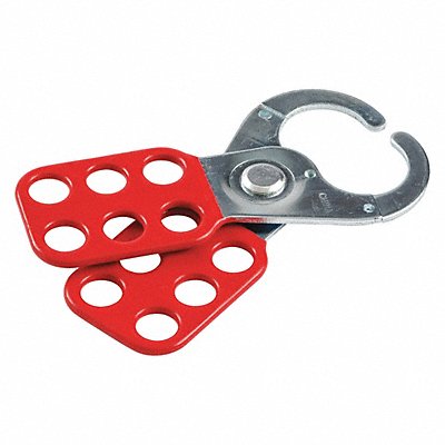 Lockout Hasp Red Steel 4-1/2 L