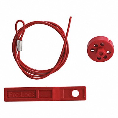 Cable Lockout Red 5 ft L Cable