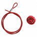 Cable Lockout Red 5 ft L Cable