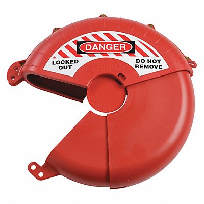 Gate Valve Lockout Red Plastic 3-1/2 H