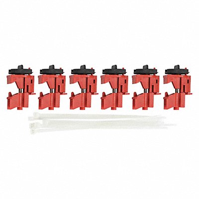 Multi-Pole Breaker Lockout Red 2-1/8 H