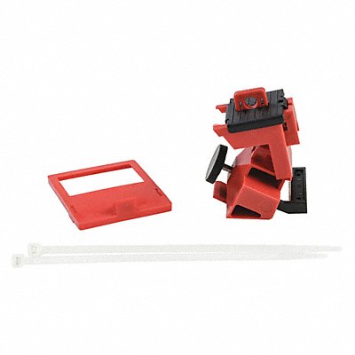 Single Pole Breaker Lockout Red 3-3/4 H