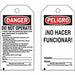 Lockout Tag 5-3/4 Hx3 W Polyester PK25