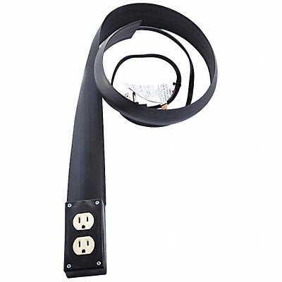 Covered Ext Cord 12ft 10ft Covered Blk