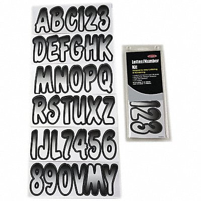 Number and Letter Combo Kit White/Black