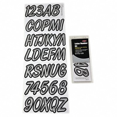 Number and Letter Combo Kit Silver 3in.H