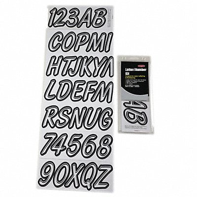 Number and Letter Combo Kit White 3in.H