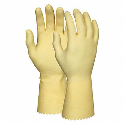 J4452 Chemical Gloves L Amber Latex PR