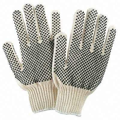 Knit Gloves 10-1/2 XL Natural/Black PR