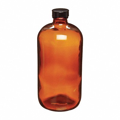 Bottle 174 mm H Amber 76 mm Dia PK24