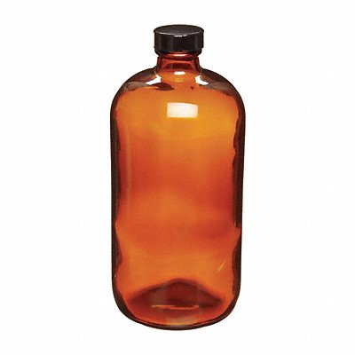 Bottle 212 mm H Amber 98 mm Dia PK12