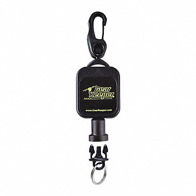 Retractable Lanyard 14inL Black/Orange