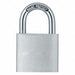 Keyed Padlock 1 3/16 in Rectangle Silver