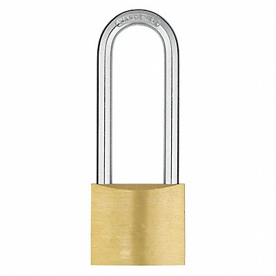 Keyed Padlock 1 1/2 in Rectangle Yellow