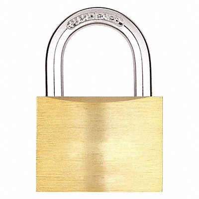 Keyed Padlock 1 1/2 in Rectangle Yellow