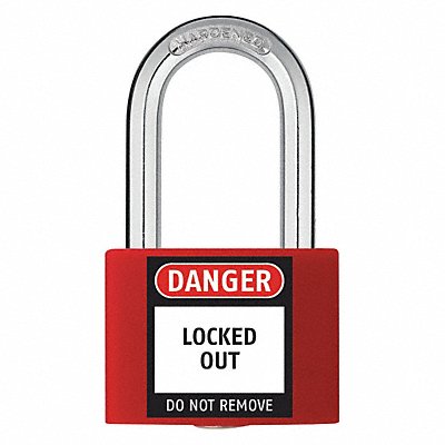 Lockout Padlock KD Red 1-1/4 H