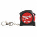 Key Chain Tape Measure 6 ft Black/Red