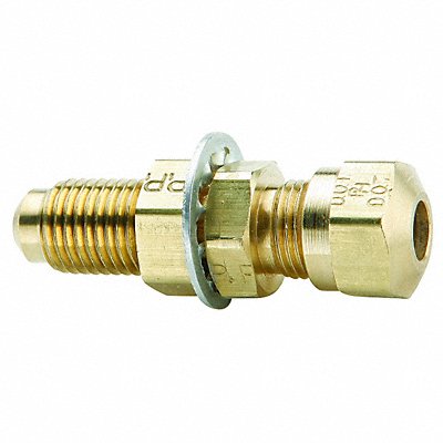 Bulkhead Union Brass 1/4 in Tube Size