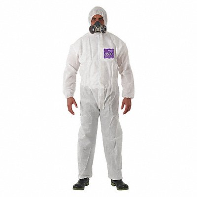 J4505 Hooded Coveralls S White SMS PK25