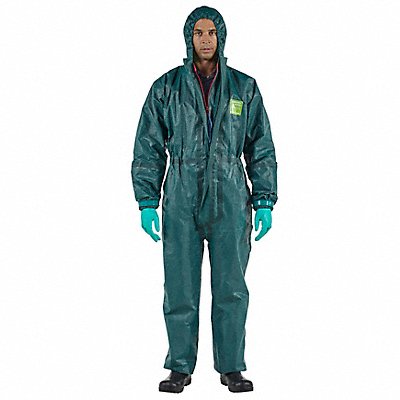 J4518 Coveralls M Green Non-Woven Laminate PK6