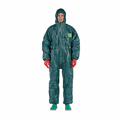 J4519 Coveralls 4XL Green Non-Woven Lam PK6