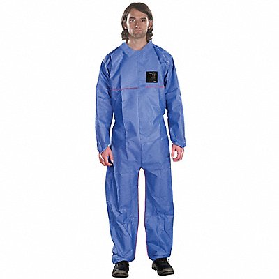 J4523 Collared Coveralls L Blue SMS PK25