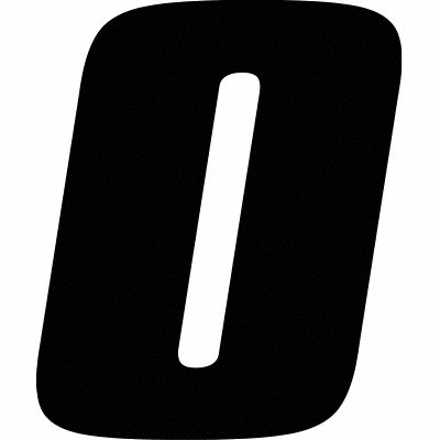 Number Label Blk Vinyl 7 in H No 0 PK3