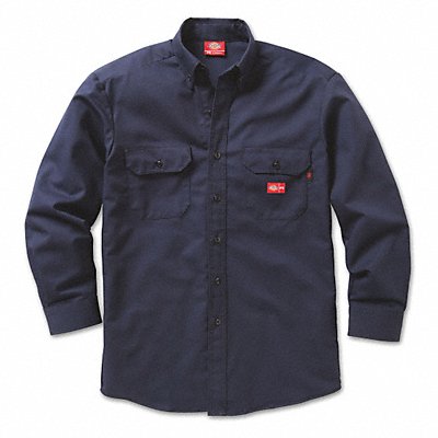 FR Button Down Work Shirt S Navy