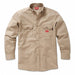 FR Button Down Work Shirt L Khaki