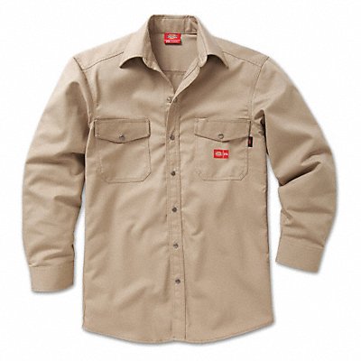 FR Snap Front Shirt L Khaki