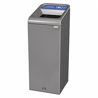 Recycle Container Rectangle 15 gal Gray