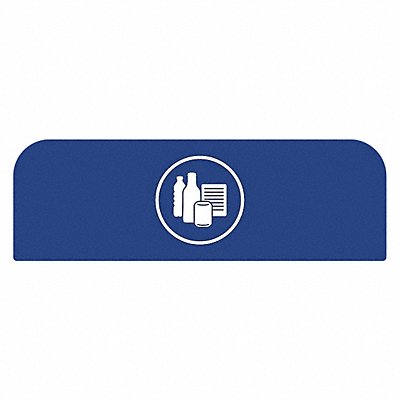 Recycling Sign 8-1/2 H 1-25/32 W Blue